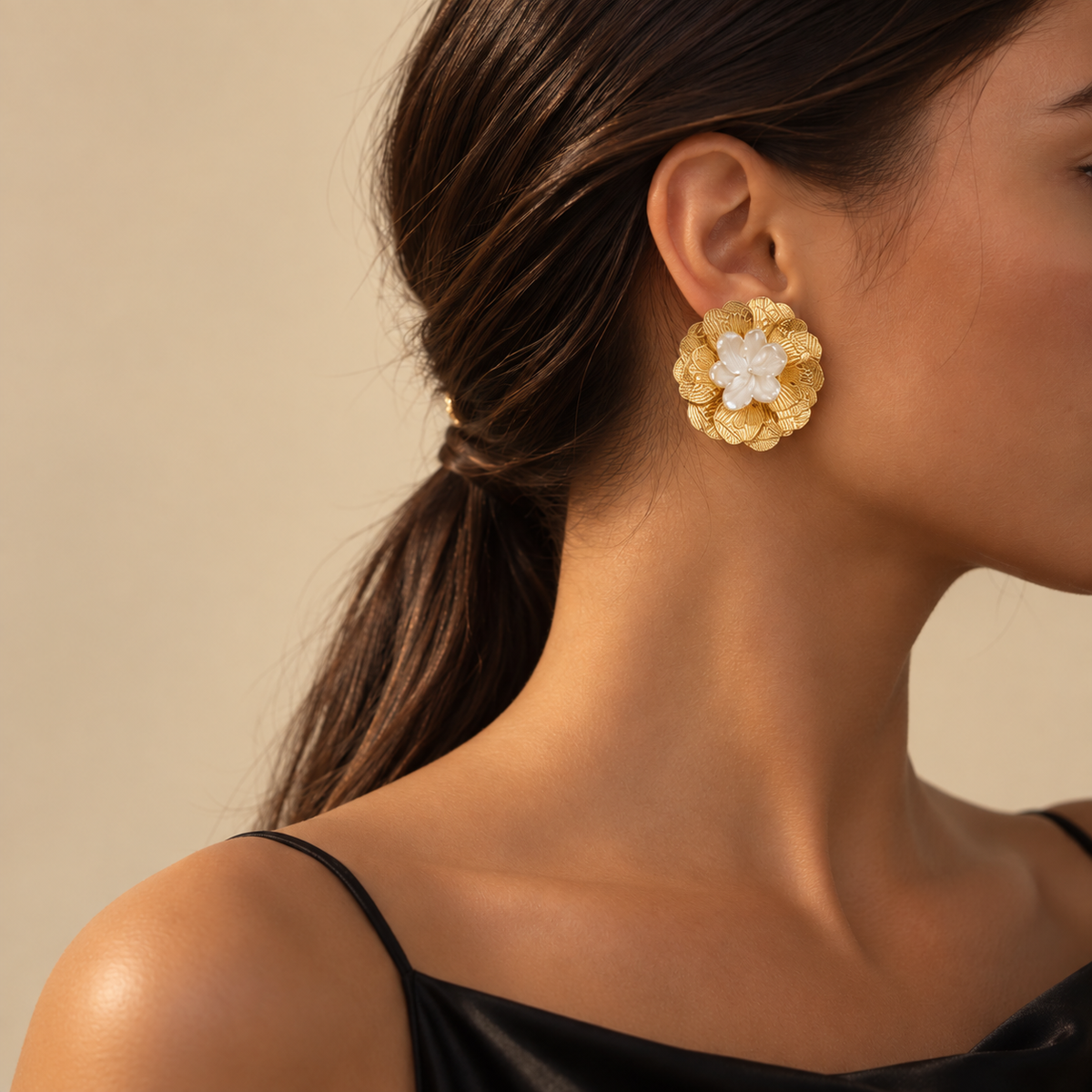 Fleur Gold Küpe
