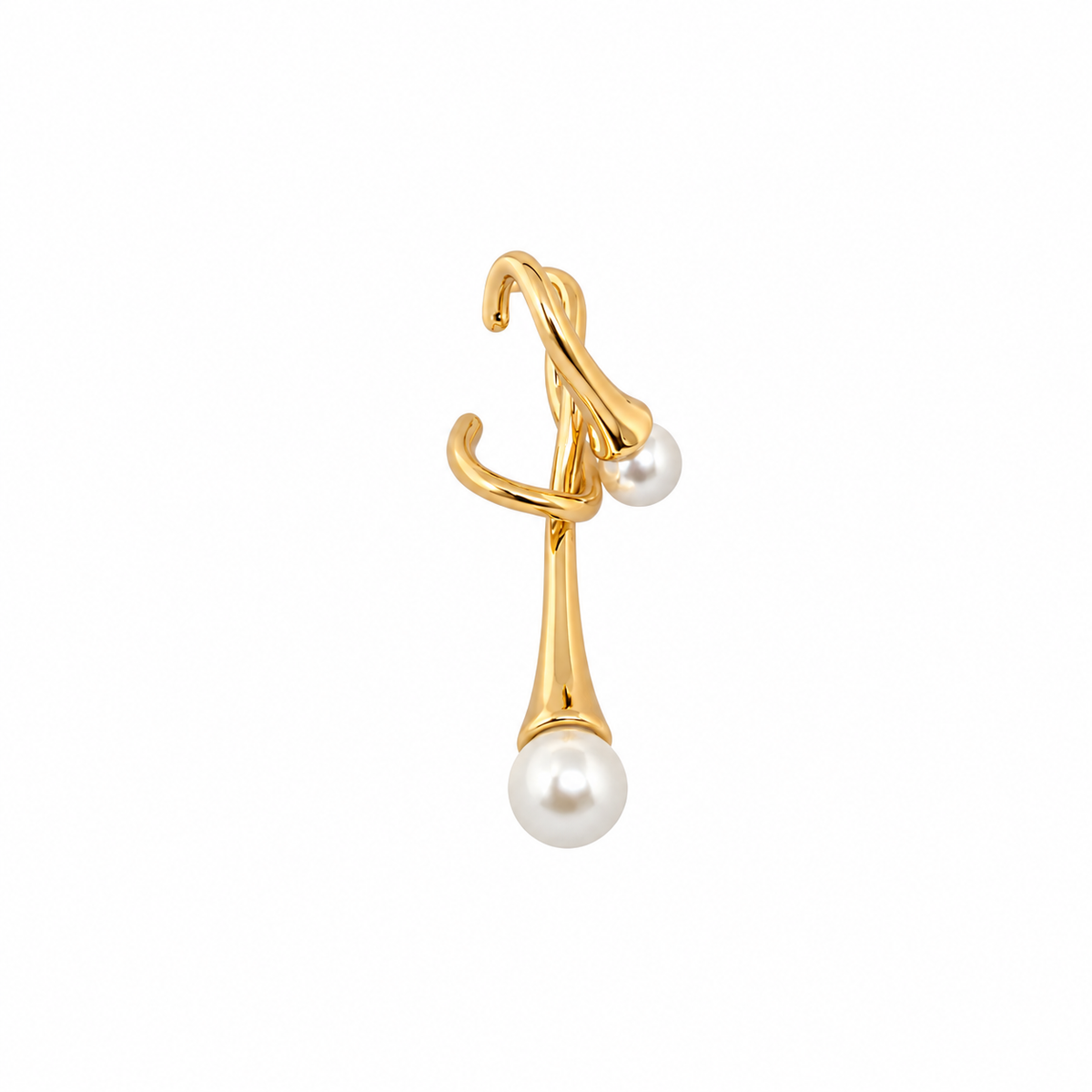 Ear Cuff Sarmaşık İnci Küpe