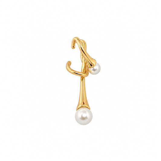 Ear Cuff Sarmaşık İnci Küpe